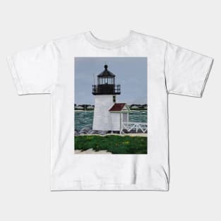 Brant Point Lighthouse Nantucket Kids T-Shirt